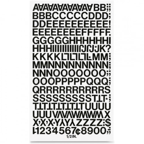 Chartpak Vinyl Helvetica Style Letters/Numbers (01010)