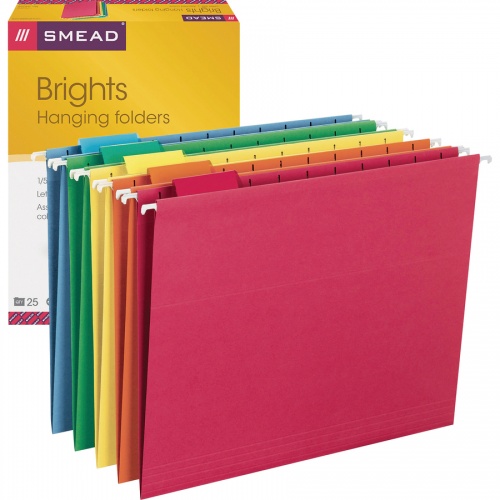 Smead Colored 1/5 Tab Cut Letter Recycled Hanging Folder (64059)