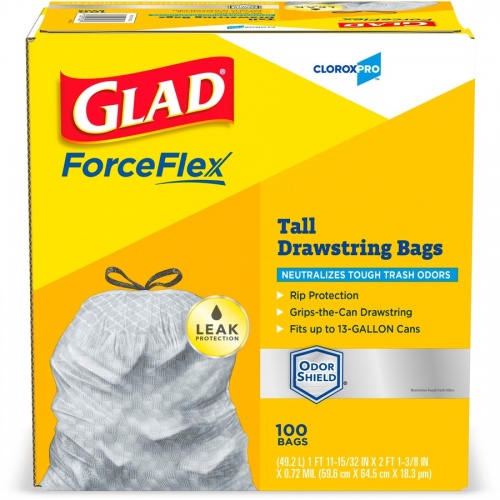 CloroxPro Glad ForceFlex Tall Kitchen Drawstring Trash Bags (70427)