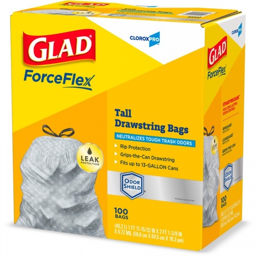 CloroxPro Glad ForceFlex Tall Kitchen Drawstring Trash Bags (70427)