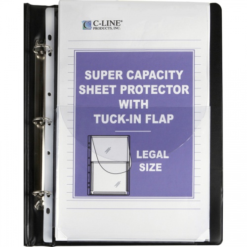 C-Line Super Capacity Super Heavyweight Vinyl Sheet Protectors with Tuck-In Flap (61027)