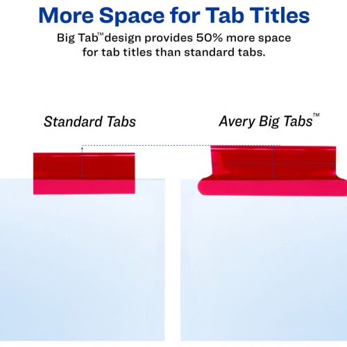 Avery Worksaver Big Insertable Tab Index Dividers (11121)