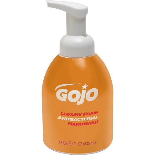 GOJO Luxury Foam Antibacterial Handwash Pump Bottle, 18 Oz, Orange Blossom (576204)