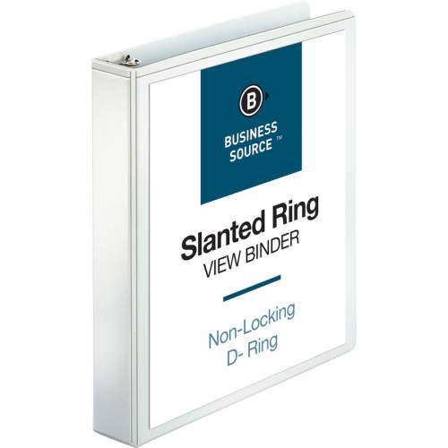 Business Source Basic D-Ring White View Binders (28441)