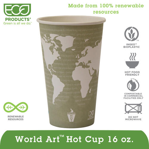 Eco-Products Renewable Resource Hot Drink Cups (EPBHC16WAPK)