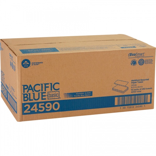 Pacific Blue Basic Recycled Multifold Paper Towels (24590)