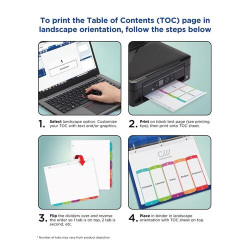 Avery 1-31 Arched Tab Custom TOC Dividers Set (11846)