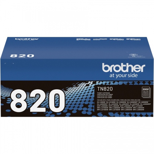 Brother Genuine TN820 Mono Laser Black Toner Cartridge