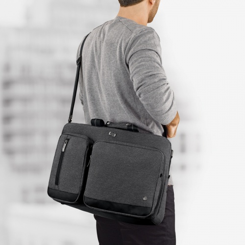 Solo Urban Carrying Case (Briefcase) for 15.6" Notebook - Gray, Black (UBN31010)