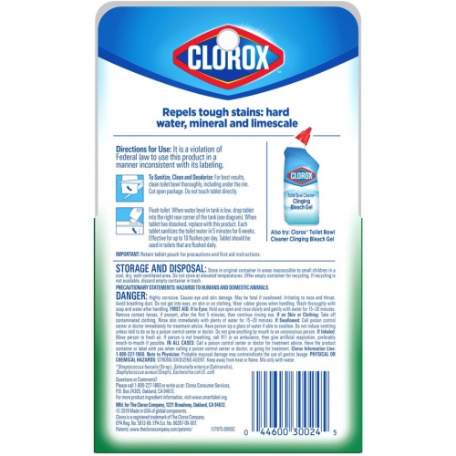 Clorox Ultra Clean Toilet Tablets Bleach (30024CT)