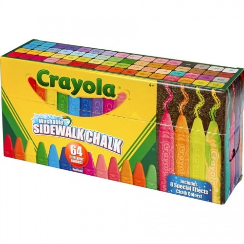 Download Crayola Sidewalk Chalk 64 Count Washable anti-roll sticks ...
