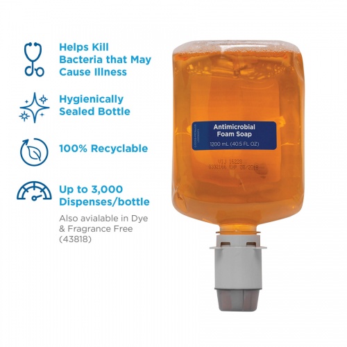 Pacific Blue Ultra Antimicrobial BZK Foam Soap Manual Dispenser Refills (43819)