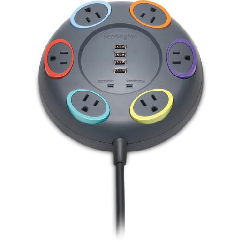 15 Ft Cord 540 Joules 6 Outlets Gray/" /"Kensington Guardian Surge Protector