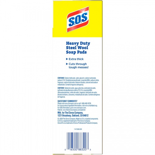 Clorox Commercial Solutions S.O.S. Steel Wool Soap Pads (88320BD)