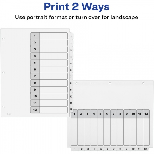 Avery Ready Index 12-tab Custom TOC Dividers (11824)