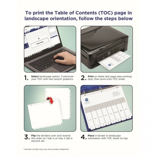 Avery 1-31 Custom Table of Contents Dividers (11827)