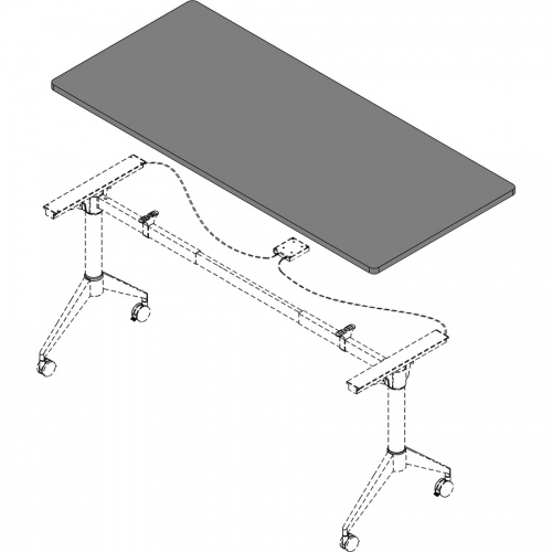 Lorell Width-Adjustable Training Table Top (62559)
