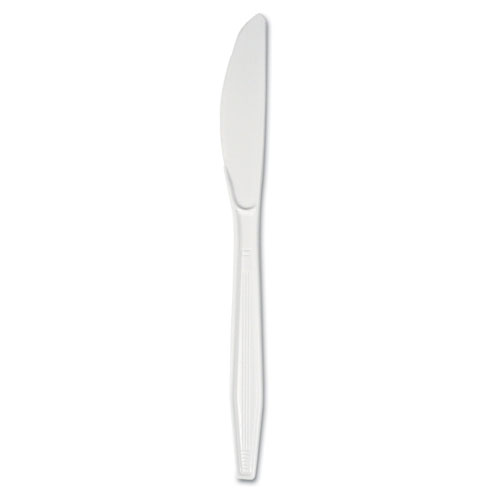 Boardwalk Mediumweight Polystyrene Cutlery, Knife, White, 10 Boxes of 100/Carton (KNIFEMWPSCT)