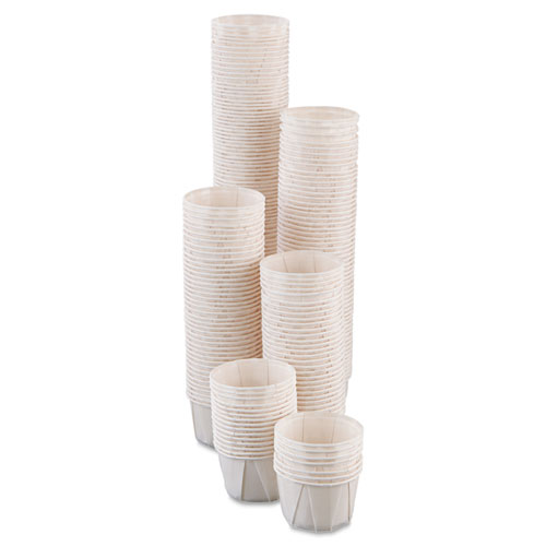 Dart Paper Portion Cups, 2 oz, White, 250/Bag, 20 Bags/Carton (200)