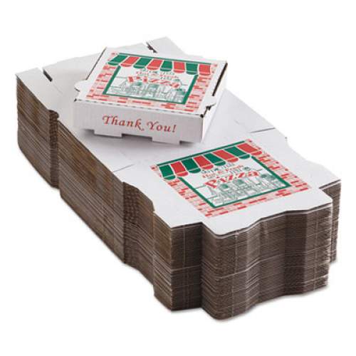 8 x 8 ARV9084393 Kraft/White Arvco Corrugated Pizza Boxes 