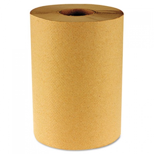 Boardwalk Hardwound Paper Towels, Nonperforated 1-Ply Natural, 800 ft, 6 Rolls/Carton (6256)