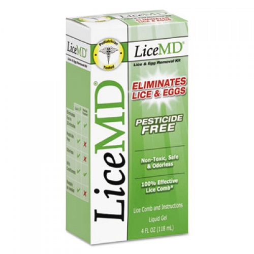 LiceMD PESTICIDE FREE LICE AND EGG REMOVAL KIT, 4 OZ GEL, 12/CARTON (00348)