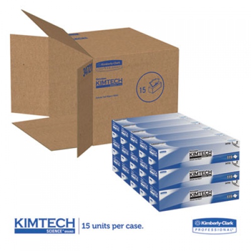 Kimtech Kimwipes Delicate Task Wipers, 2-Ply, 11.8 x 11.8, 120/Box, 15 Boxes/Carton (34705)