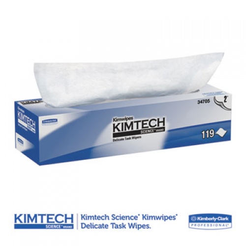 Kimtech Kimwipes Delicate Task Wipers, 2-Ply, 11.8 x 11.8, 120/Box, 15 Boxes/Carton (34705)