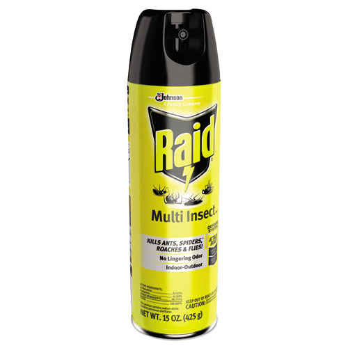 Raid Multi Insect Killer, 15 oz Aerosol Can, 12/Carton (300819)