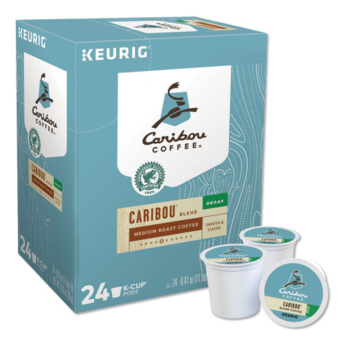 Caribou Coffee Caribou Blend Decaf Coffee K-Cups, 96/Carton (6995CT)