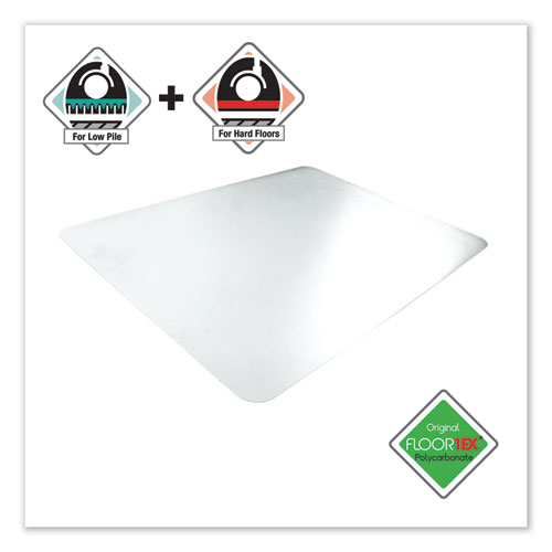 Floortex Cleartex Unomat Anti-Slip Chair Mat for Hard Floors/Flat Pile Carpets, 60 x 48, Clear (EC1215020ERA)