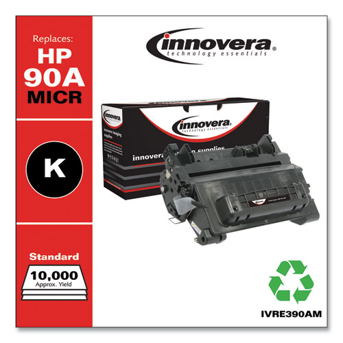 Innovera Remanufactured Black MICR Toner, Replacement for 90AM (CE390AM), 10,000 Page-Yield