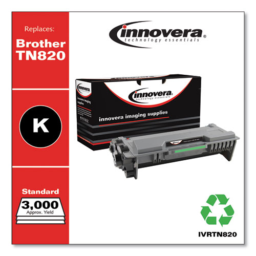 Innovera Remanufactured Black Toner, Replacement for TN820, 3,000 Page-Yield