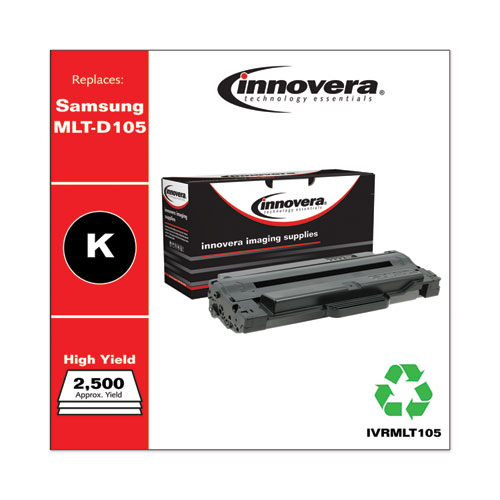 Innovera Remanufactured Black High-Yield Toner, Replacement for MLT-D105L, 2,500 Page-Yield (MLT105)