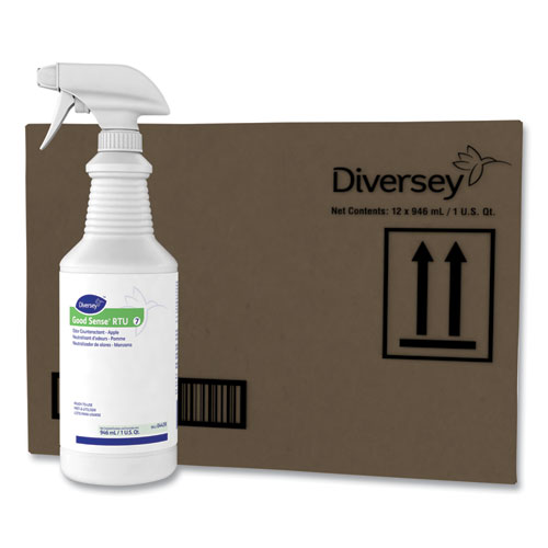 Diversey Good Sense RTU Liquid Odor Counteractant, Apple Scent, 32 oz Spray Bottle (04439)