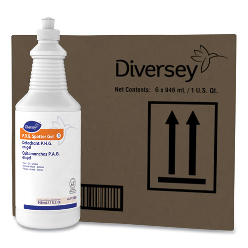Diversey Paint, Oil and Grease Spotter Gel, Fruity Scent, 32 oz Squeeze Bottle, 6/Carton (913888)