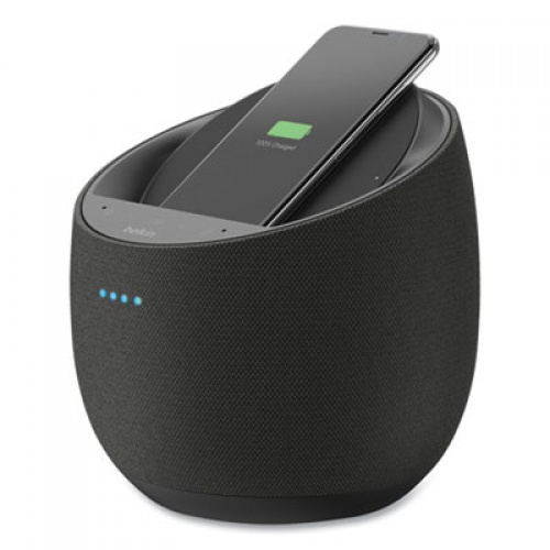 Belkin SoundForm Elite Hi-Fi Smart Speaker plus Wireless Charger, Black (G1S0002TTBLK)