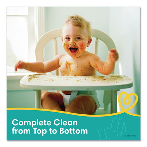 Pampers Complete Clean Baby Wipes, 1-Ply, Baby Fresh, 72 Wipes/Pack, 8 Packs/Carton (75536)