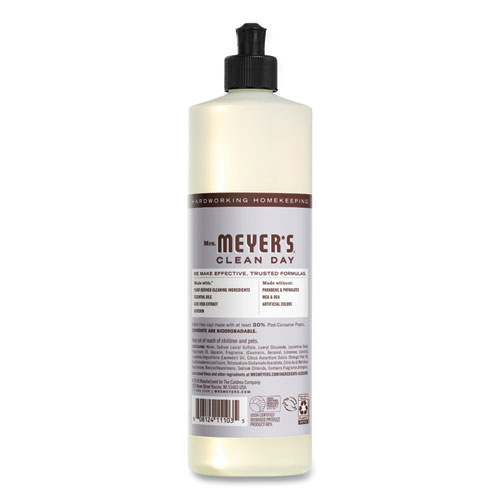 Mrs. Meyer's Dish Soap, Lavender Scent, 16 oz Bottle (347634EA)