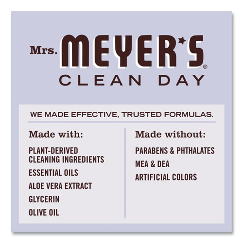 Mrs. Meyer's Clean Day Liquid Hand Soap, Lavender, 33 oz, 6/Carton (651318)