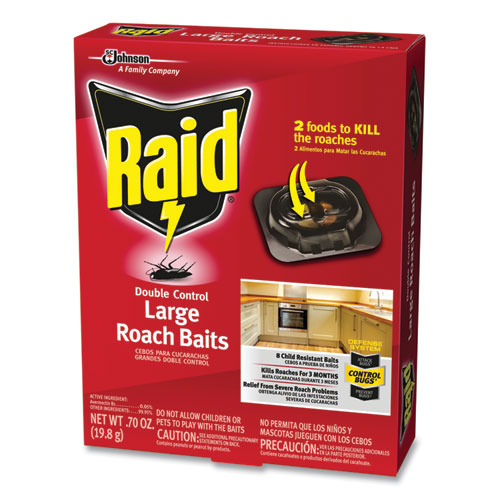 Raid Roach Baits, 0.7 Oz, Box, 6/carton (697330)