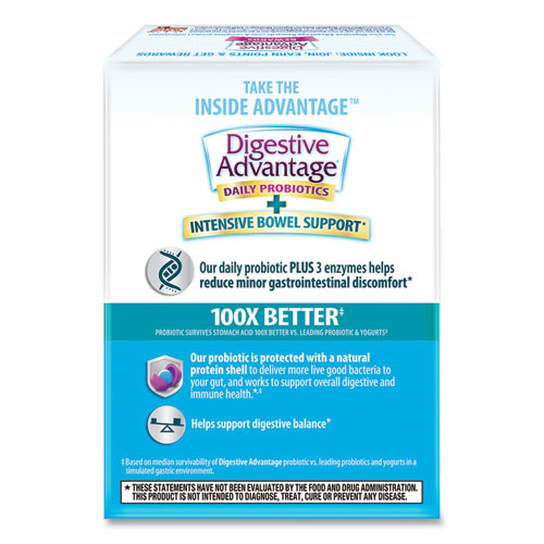 Digestive Advantage Probiotic Intensive Bowel Support Capsule, 96 Count, 36/Carton (00117DA)