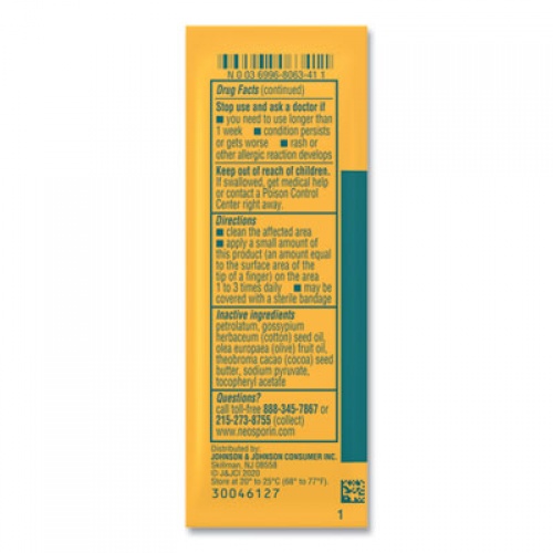 Neosporin Antibiotic Ointment, 0.03 oz Packet, 144/Box (512376900)