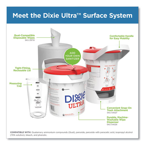 Dixie 29710 Foodservice Surface System Quat-Compatible Disposable Wipe Refill