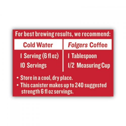 Folgers Coffee, Classic Roast, 30 1/2 oz Canister, 6/Carton, 294/Pallet (20421PL)