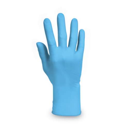 KleenGuard G10 Comfort Plus Blue Nitrile Gloves, Light Blue, Large, 100/Box (54188)