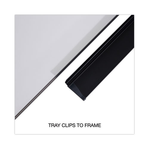 Universal Dry Erase Board, Melamine, 36 x 24, Black Frame (43628)