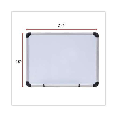 Universal Magnetic Steel Dry Erase Board, 24 x 18, White, Aluminum Frame (43732)