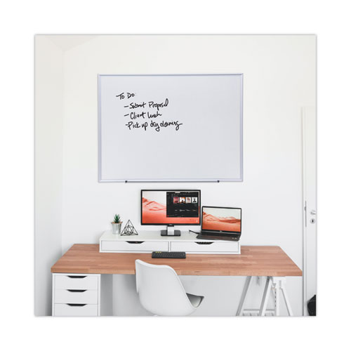 Universal Dry Erase Board, Melamine, 48 x 36, Aluminum Frame (44636)