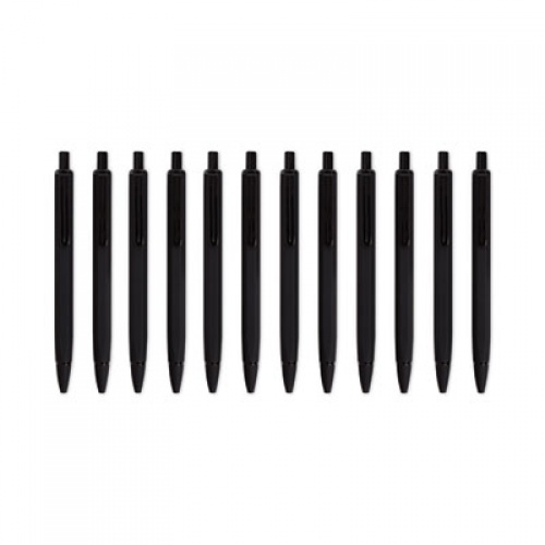 U Brands Cambria Soft Touch Mechanical Pencil, 0.7 mm, HB (#2), Black Lead, Black Barrel, 12/Pack (5008U0124)